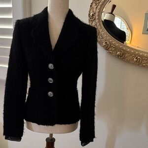 Banana Republic Women's Black Wool textured Blazer